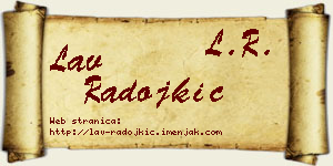 Lav Radojkić vizit kartica